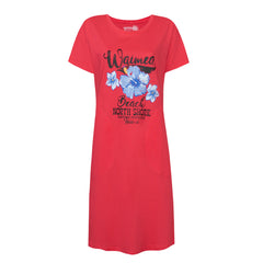 DÁMSKE ŠATY S KRÁTKYM RUKÁVOM, 100% BAVLNA - TROPICA