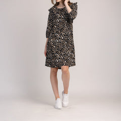 OLIA - DÁMSKE ŠATY S 3/4 RUKÁVMI A VZOROM