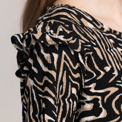 OLIA - DÁMSKE ŠATY S 3/4 RUKÁVMI A VZOROM