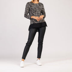 MIRA - DÁMSKE MÓDNE TRIČKO S DLHÝM RUKÁVOM