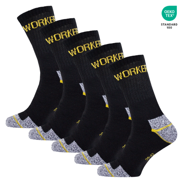 WORKDRY™ – PRACOVNÉ PONOŽKY 5 V 1 S CERTIFIKÁTOM OEKO‑TEX (SADA 5 KS)