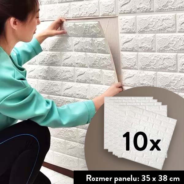 BRICKWALL® – 3D SAMOLEPIACE TAPETY (35 cm x 38 cm)