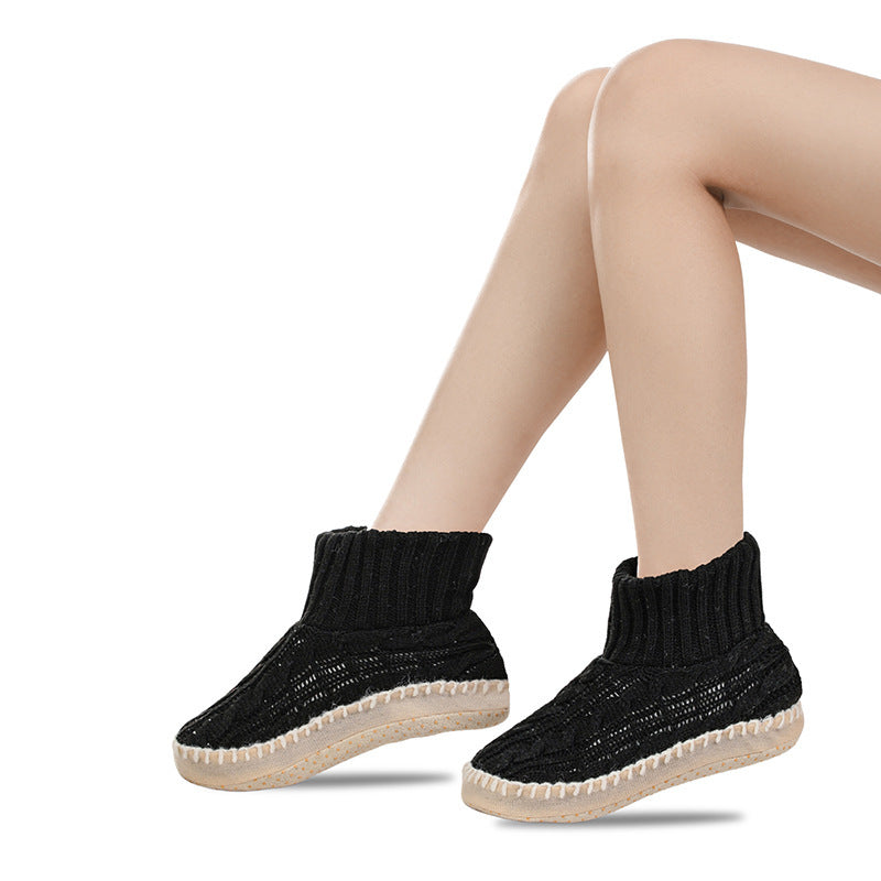 SNUGSOCK™ - Dámske pletené ponožkové papuče s mäkkou podrážkou